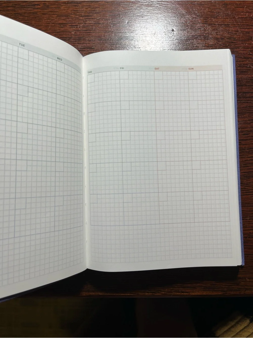 New - Tiny Grids B6 Vertical Undated Dual Planner / Journal (stickers included)
